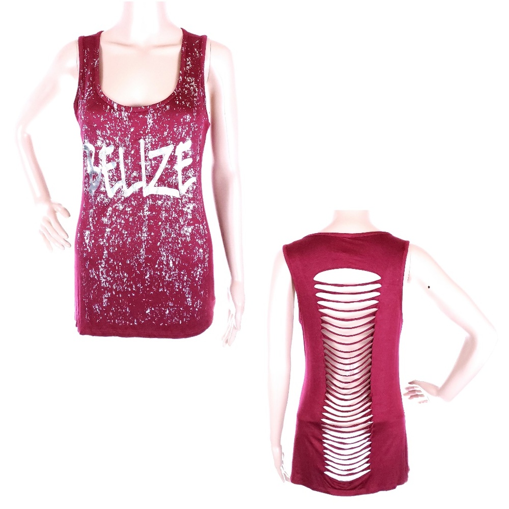 Popular Sports Women Tank Top Cut Back Size L - USA - NWT